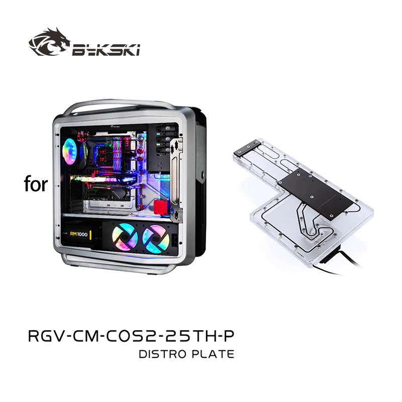 Distro Plate Ddc Pump Combo - Tanque acrílico BYKSKI RGV-CM-COS2-25TH-P para uso