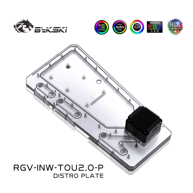 Placa acrílica BYKSKI Solução  - Distro Plate Ddc Pump Combo avaliação e preço