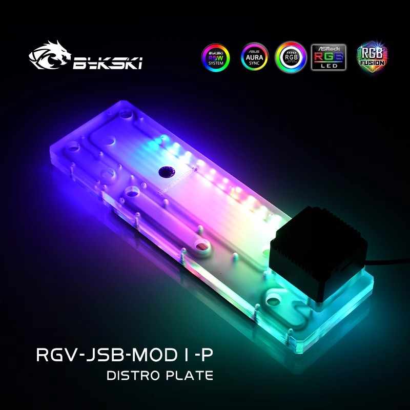 Bykski placa acrílica solução  - Distro Plate Ddc Pump Combo avaliação e preço