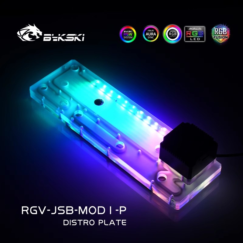 Bykski placa acrílica solução  - Distro Plate Ddc Pump Combo avaliação e preço